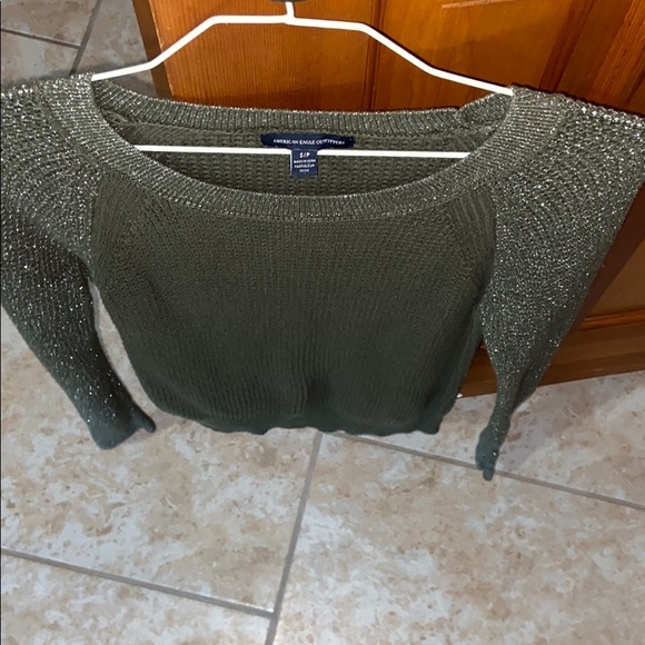 Olive American Eagle Sweater - Picture 6 of 8